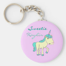 Sweetie the Unicorn Keychain - Customized