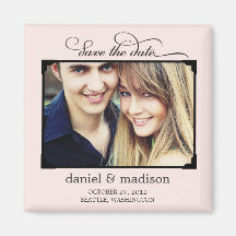 Sweetly Framed Save The Date Magnet - Pink