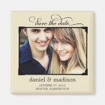 Sweetly Framed Save The Date Magnet - Tan
