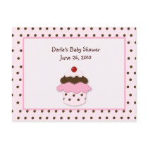 Sweetness Cupcake Baby Shower Advice Cards Postcard