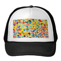 SWEPT AWAY 2 - Vibrant Colourful Rainbow Mango Art Hat