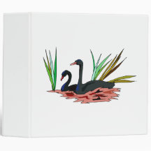 Swerril & Swirrel Swan 3 Ring Binders