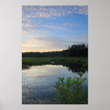 Swift River Middle Branch Evening Clouds Posters