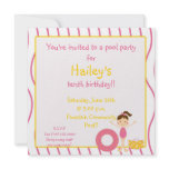 swim bday party, You're invited to a pool  ... invitations