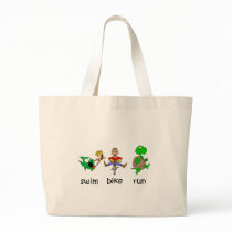 Swim Bike Run Canvas Bags