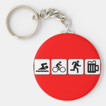 Swim Bike Run Drink Key Chains
