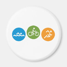 Swim Bike Run Magnet
