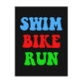 Swim Bike Run Post Card