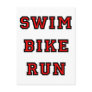 Swim Bike Run Post Card