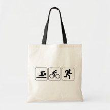 Swim, Bike, Run - Triathlon Canvas Bags