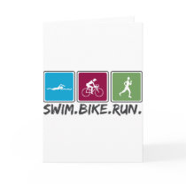 swim bike run (triathlon) cards