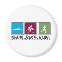 swim bike run (triathlon) refrigerator magnets