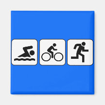 Swim, Bike, Run - Triathlon Magnets