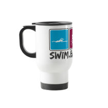 swim bike run (triathlon) coffee mugs