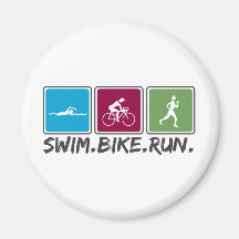swim bike run (triathlon) refrigerator magnets