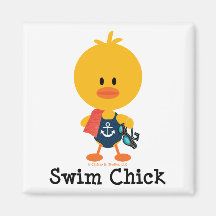 Swim Chick Fridge Magnet
