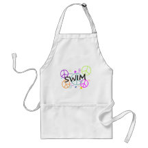 Swim Coloured Peace Signs Apron