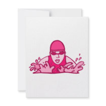Swim Hard Personalized Invitation