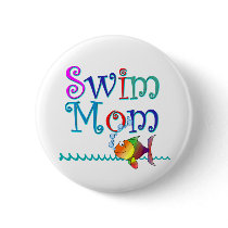 Swim Mom Pinback Buttons