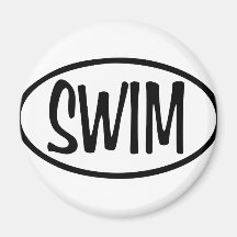 swim oval fridge magnets