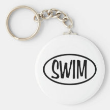 swim oval key chain