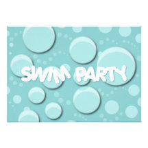 Swim Party Custom Invitation