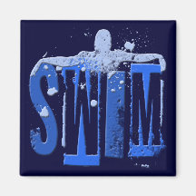 SWIM REFRIGERATOR MAGNET