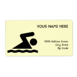 Swim Symbol Shipping Label