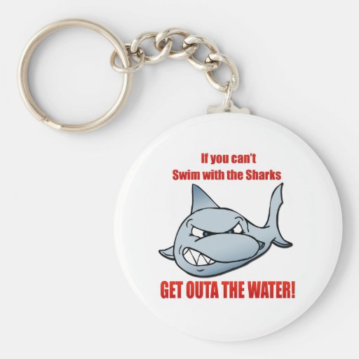 Swim with the Sharks Key Chain