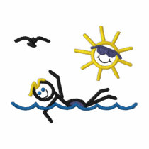 Swimmer embroidered shirts