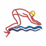 Swimmer Outline embroidered shirts