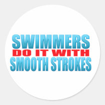 Swimmers do it with smooth strokes stickers