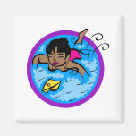 Swimmie girl fridge magnet
