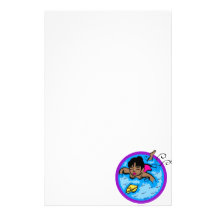 Swimmie girl personalized stationery