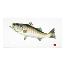 Swimming Bass Photo Card Template