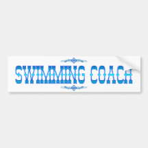SWIMMING COACH BUMPER STICKER