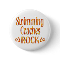 Swimming Coaches Rock Pinback Buttons