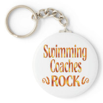 Swimming Coaches Rock Keychains