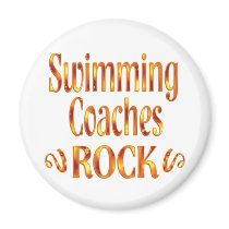 Swimming Coaches Rock Magnet