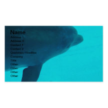 Swimming Dolphin Blue Ocean Business Card