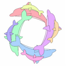 Swimming Dolphins And Babies Acrylic Cut Outs