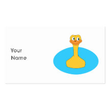 Swimming Duck. Business Card Template