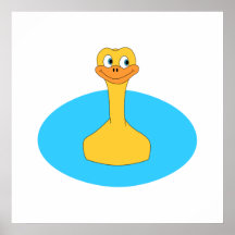 Swimming Duck. Posters
