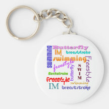 Swimming Everywhere Keychain