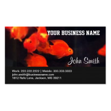 Swimming Goldfish in the Dark water business card