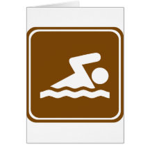 Swimming Highway Sign Cards