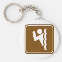 Swimming Highway Sign Keychain