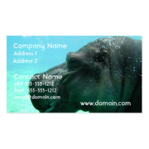 Swimming Hippo Business Cards