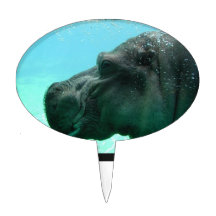 Swimming Hippo Cake Topper