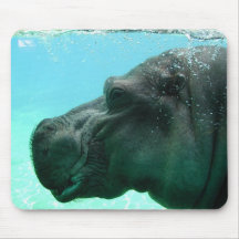 Swimming Hippo Mouse Pad